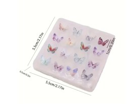Molde silicona 16 mini mariposas 